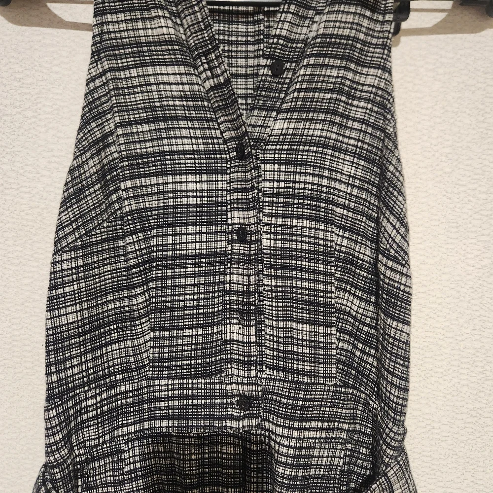 Maeve Anthropologie Sleeveless Plaid Jumpsuit Belted Size 0P - Picture 5 of 10